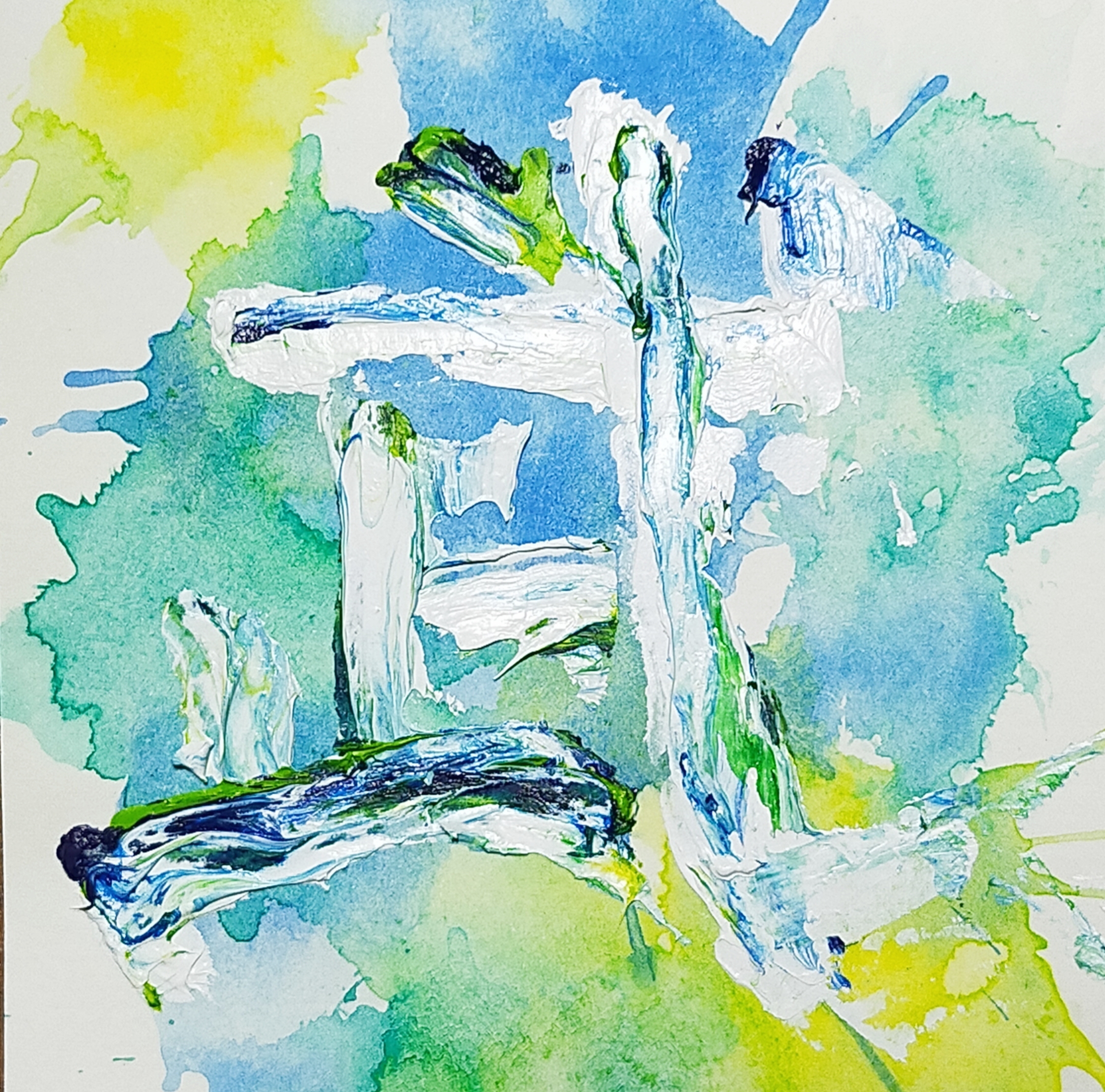水彩で描いた「武」の文字